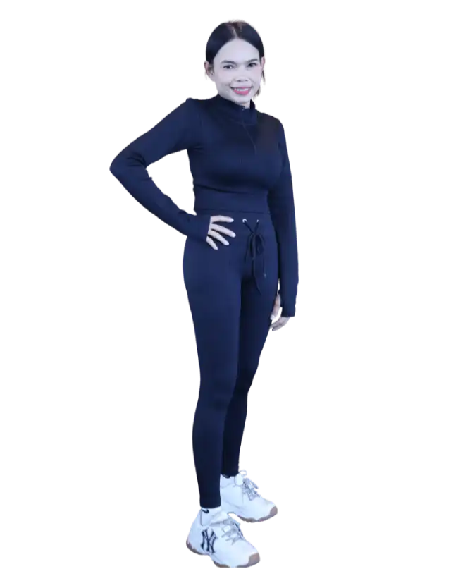 Long Sleeve Crop Top and Leggings Set